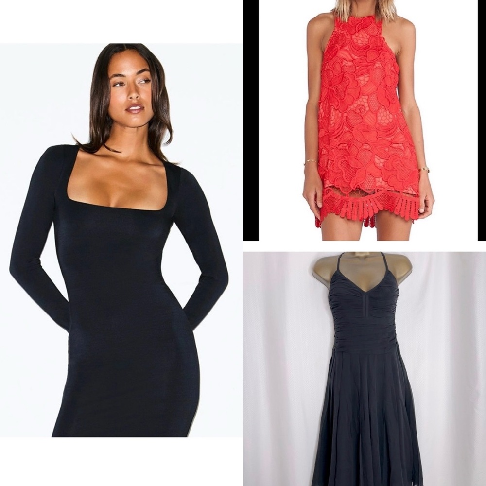 Bundle 3 Dresses Skims Shape wear, Ted Baker Katesha, Lovers and friends Lace